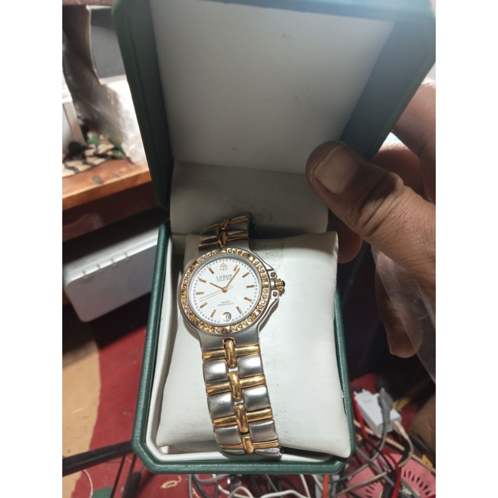 jam tangan lobor gold plate original