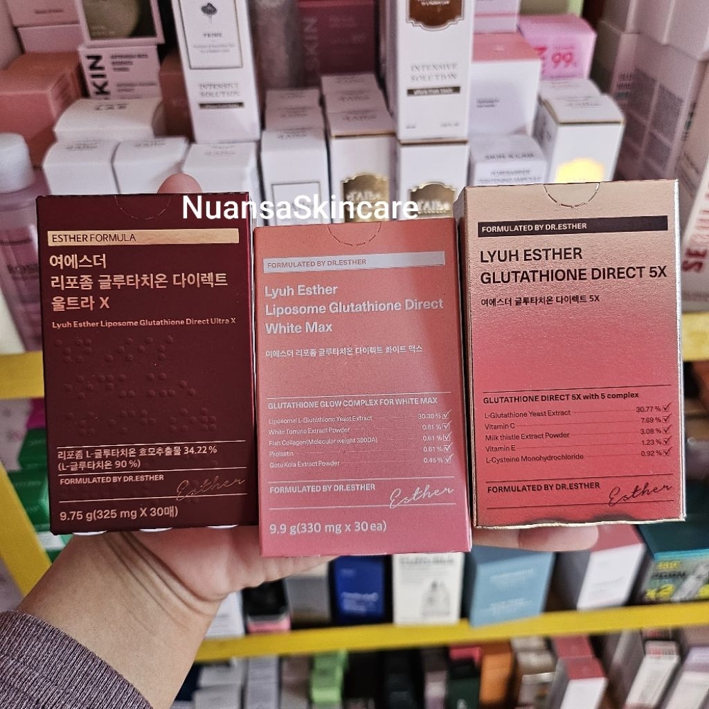 Dr Esther Formula Lyuh Esther Liposome Glutathione Direct Ultra X | Direct White Max | Direct 5x Hal