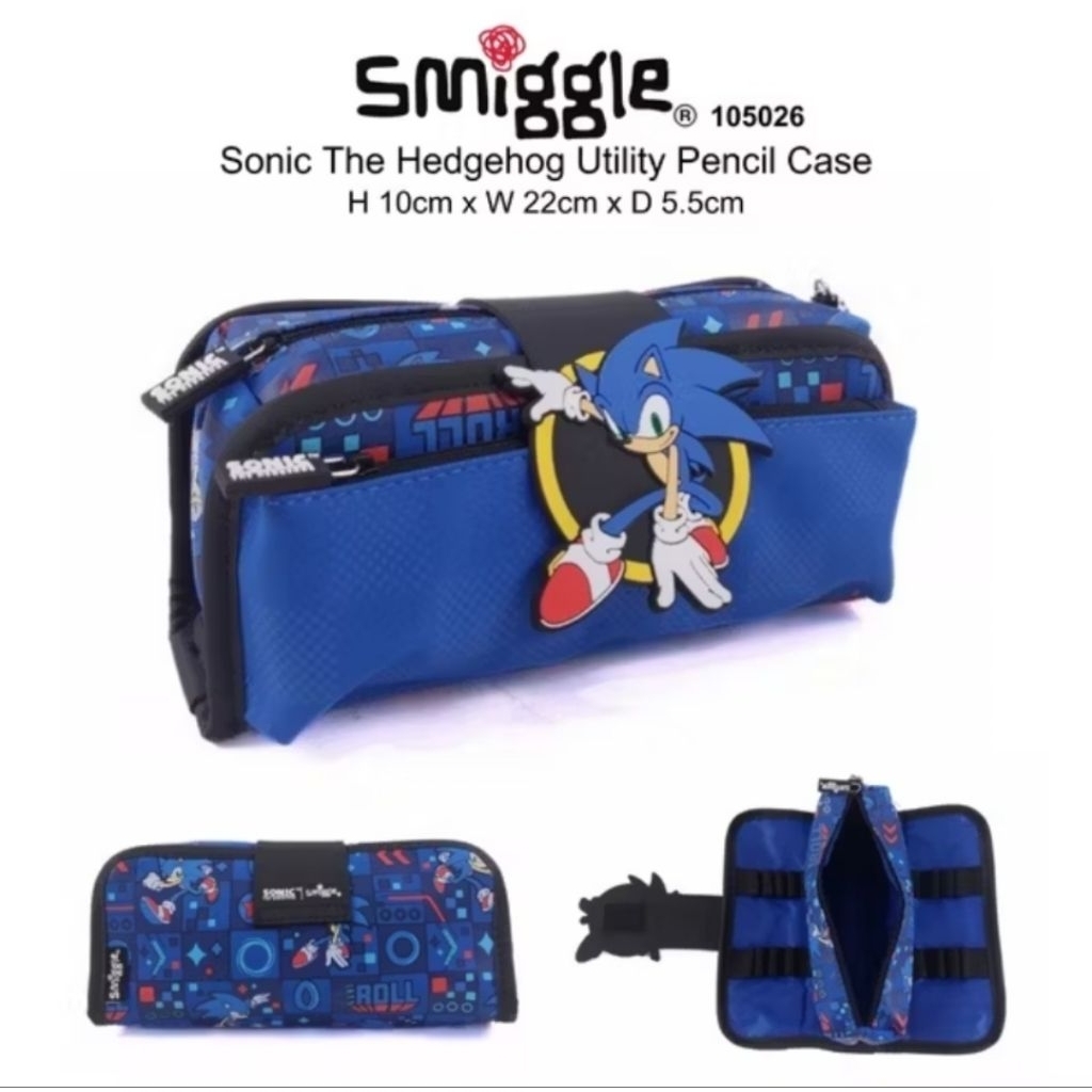 

Pencilcase Tempat pensil Smiggle karakter Stitch sonic barbie ninja