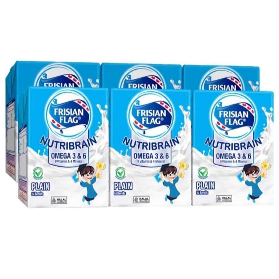 

Frisian flag Nutribrain Susu UHT Cair Plain Kotak 6×110 ml
