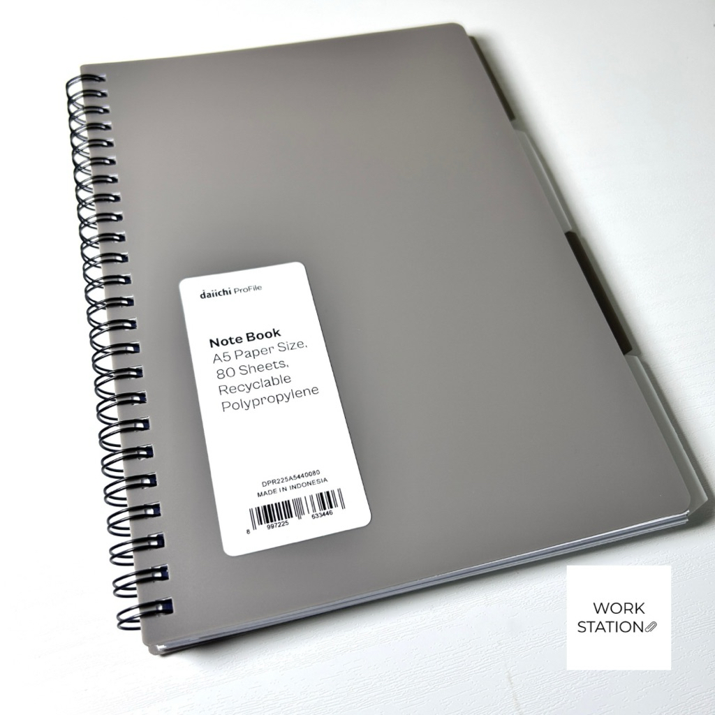 

Notebook Daiichi A5 80 Sheets Grey Buku Catatan