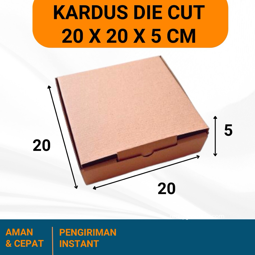 

KARDUS 20x20x5 cm / BOX KARTON CORUGATED DIE CUT E-FLUTE