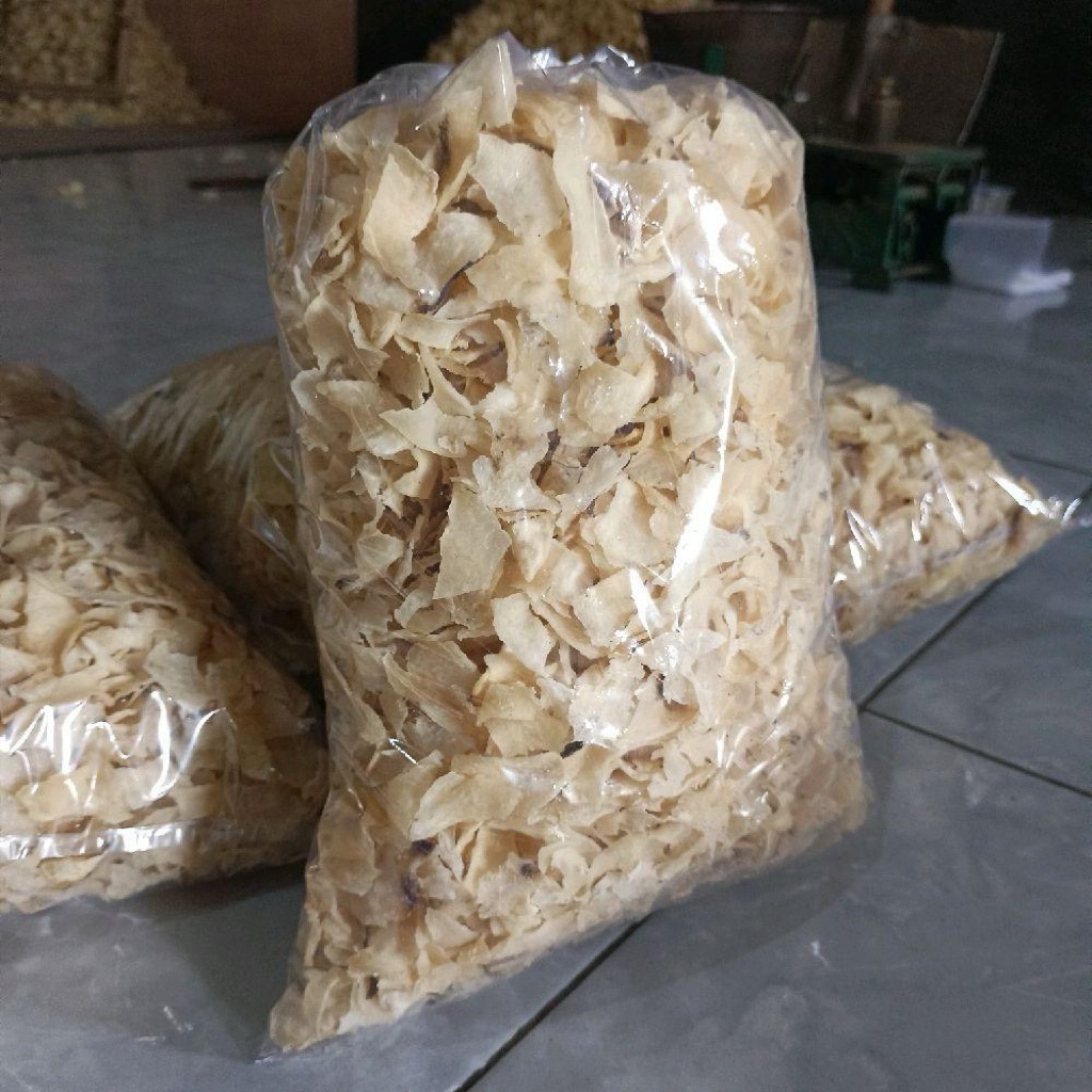 

krecek gadung remekan/ kriwilan 1kg siap goreng