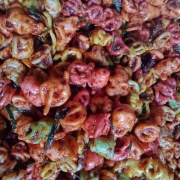 

seblak kerupuk gelung bumbu extra pedas daun jeruk kemasan 500gram