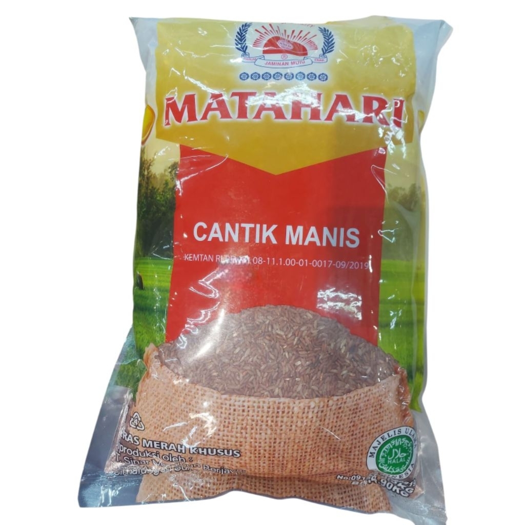 

BERAS MERAH PREMIUM MATAHARI si CANTIK MANIS 1KG dab 5KG