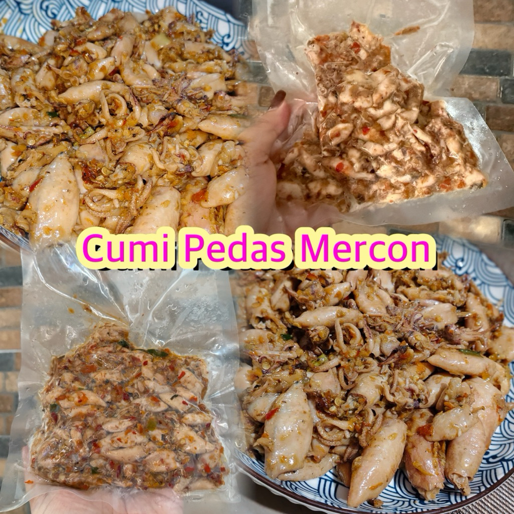

Cumi pedas mercon kemasan vacum pack 250gr