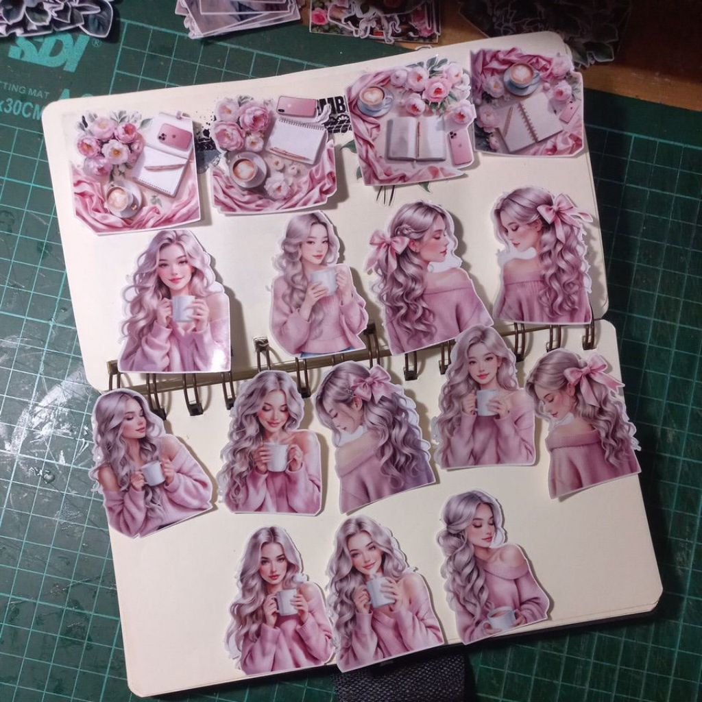 

ARTDOESWORK Cute Girl in the blush stiker transparant