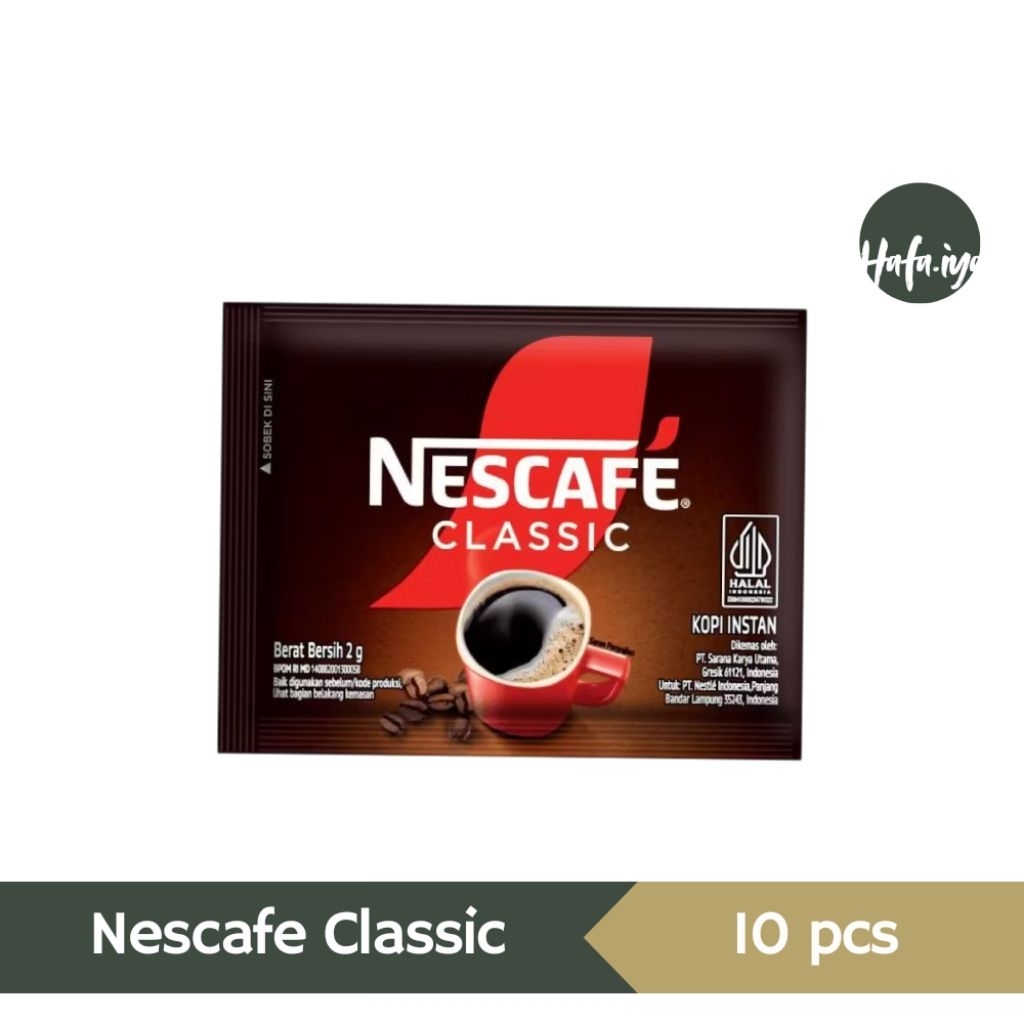 

Nescafe Classic 2gr Isi 10 Sachet – Kopi Instan Praktis & Nikmat