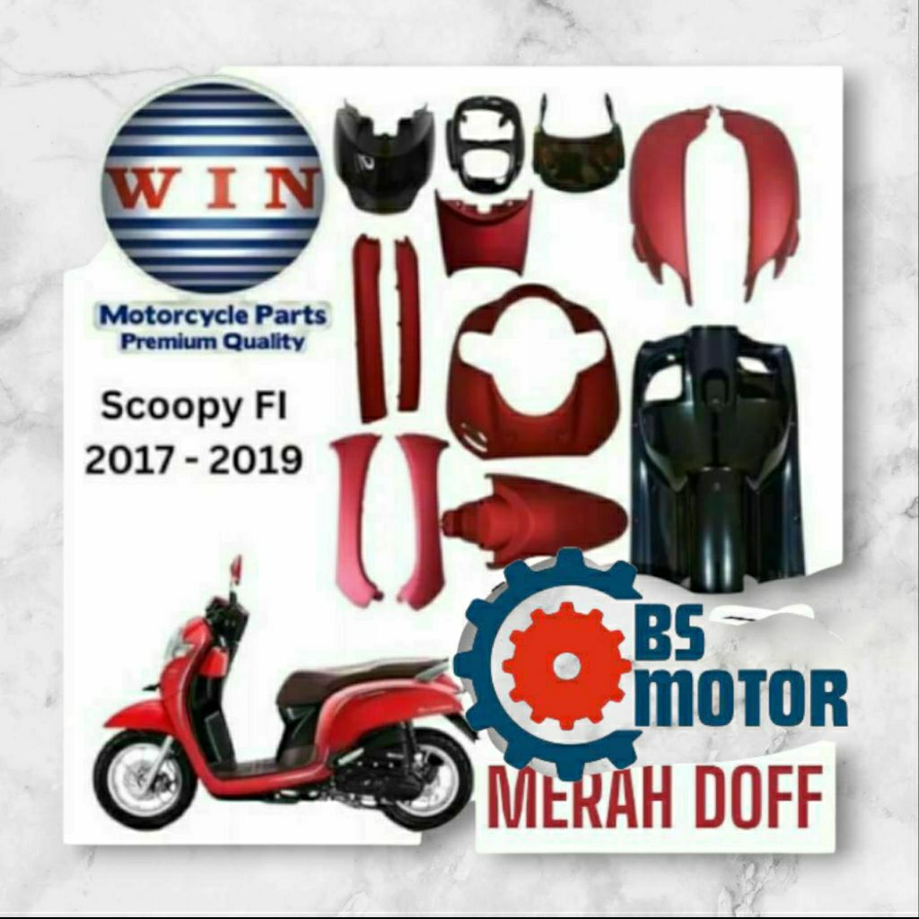 FULLSET BODY BODI HALUS HONDA SCOOPY FI K93 2017 2018 2019 | FULL BODY HALUS SCOOPY FI K93 | WIN