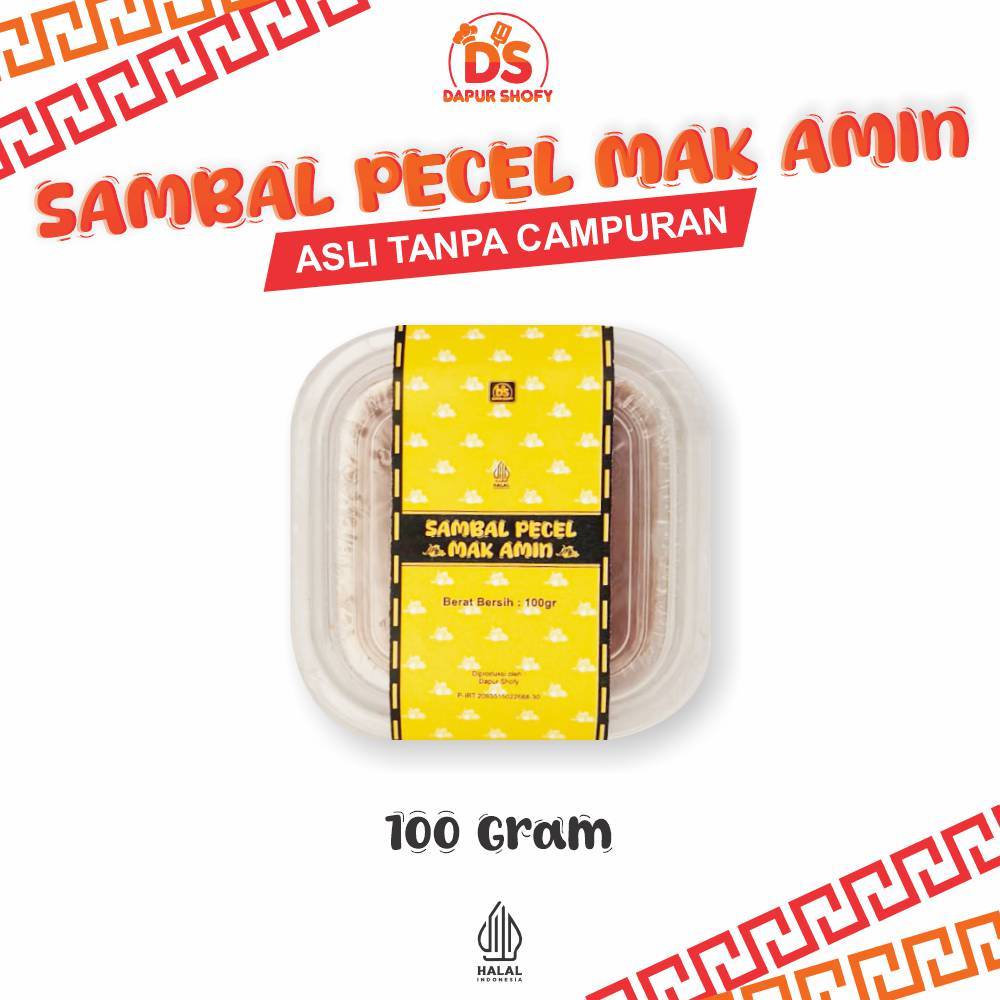 

Sambal Pecel Mak Amin By Dapur Shofy 100gr Asli tanpa Bahan Campuran dan Pengawet