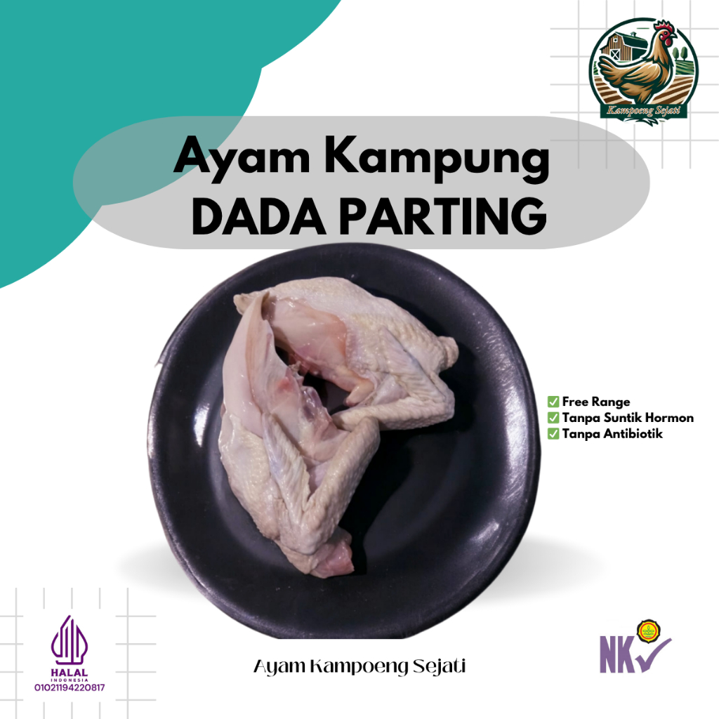 

Dada Parting Ayam Kampung Frozen 300 Gram isi 2pcs - Kampoeng Sejati