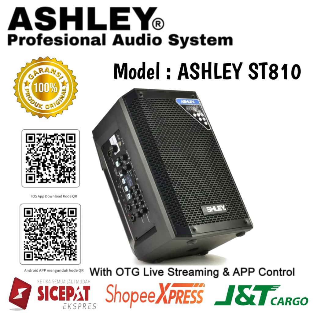 Speaker Aktif Ashley St810 Original Speaker Ashley 8inch Garansi resmi 1 tahun