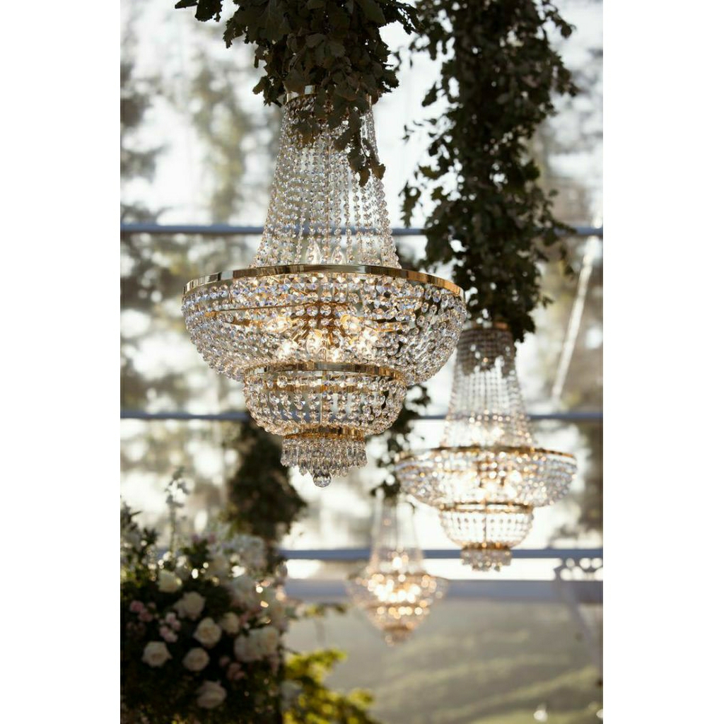 model baru lampu kristal akrilik dekorasi pelaminan. lampu kristal decoration