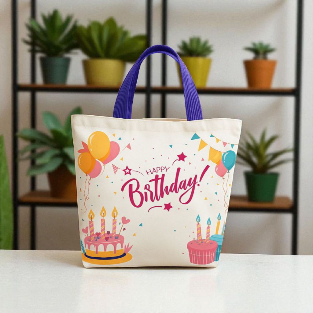 

CUSTOM TOTE BAG MINI PRINTING TAS ULTAH PREMIUM TAS ULANG TAHUN ANAK