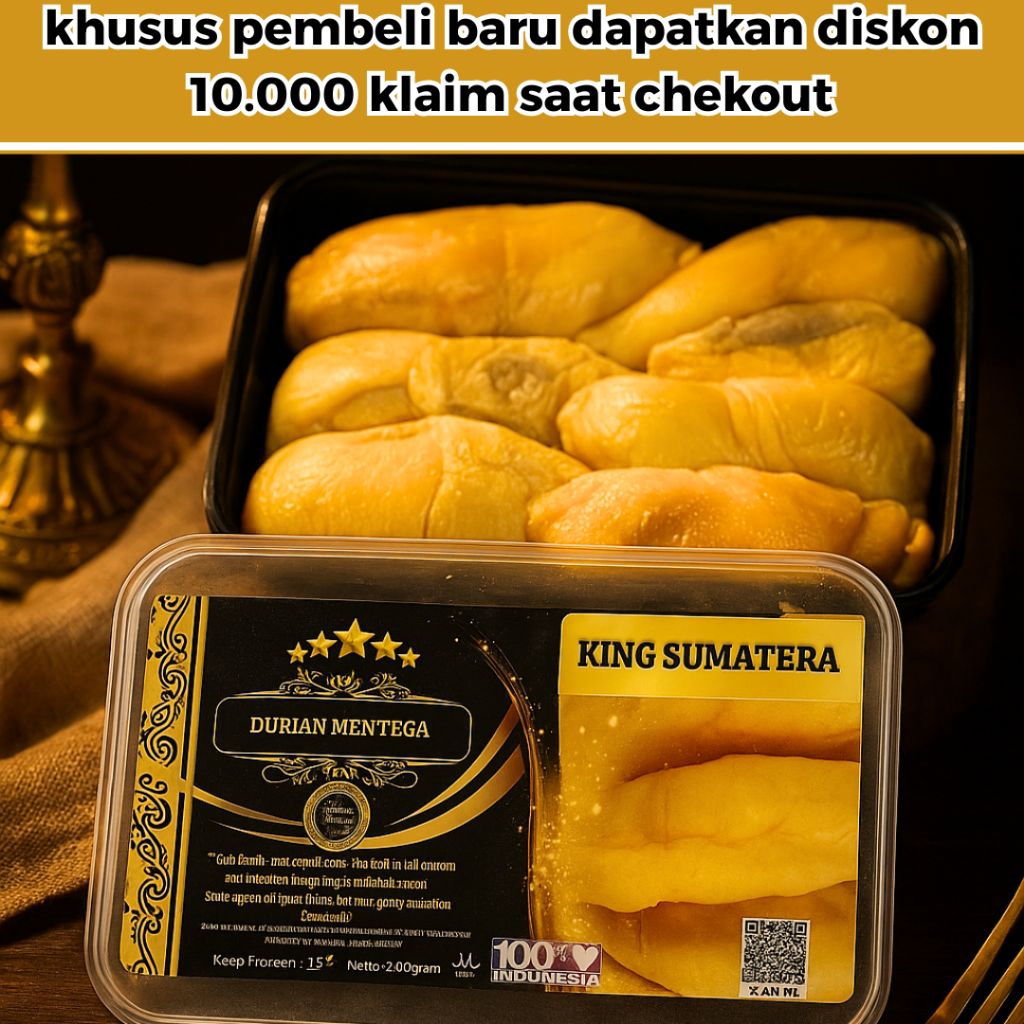 

Durian kupas medan premium Super Mentega