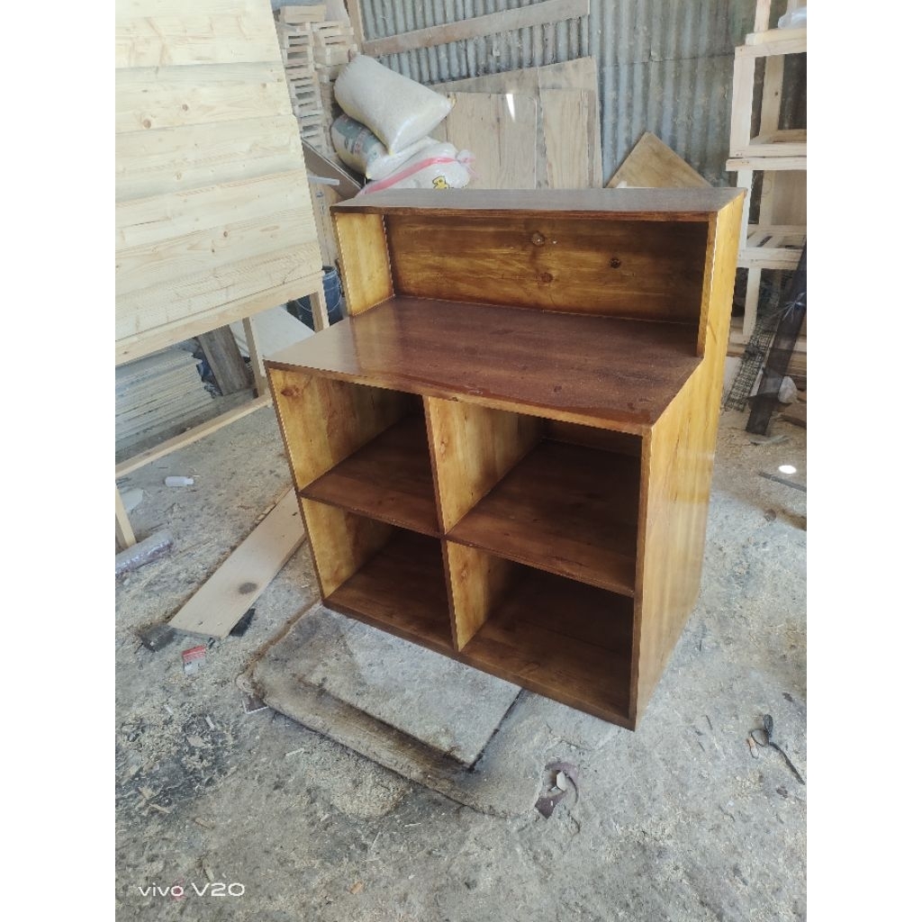 meja kasir 50x110x110.meja bar mini bar kayu jati belanda