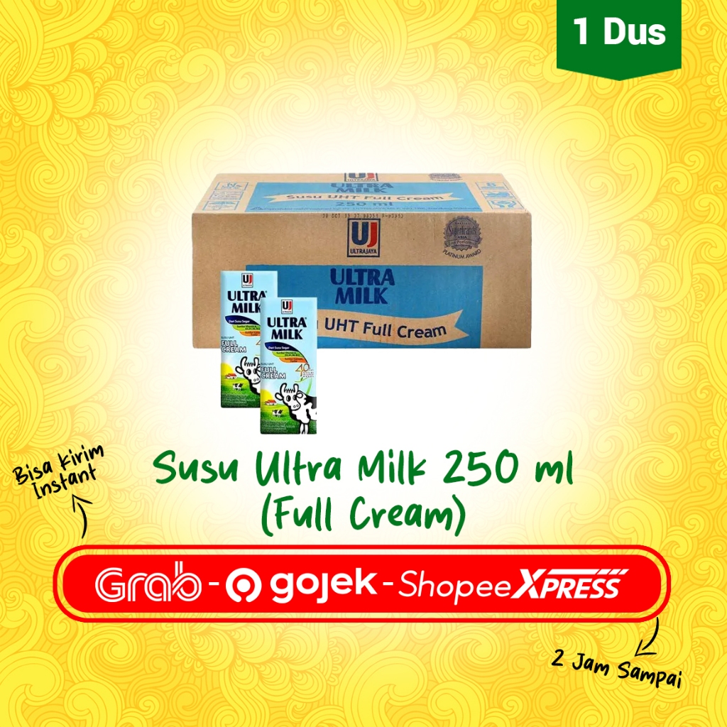 

Susu UHT Ultra Milk 250 ml (1 Dus) – Varian Rasa Lengkap (Full Cream / Coklat / Stroberi)
