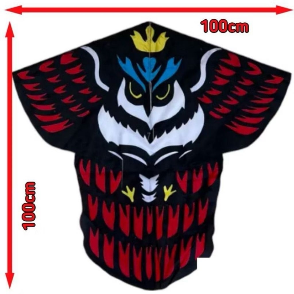 Layangan celepuk kain bukan plastik