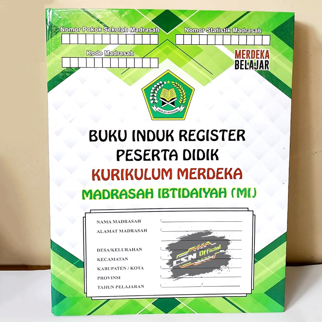 

BUKU INDUK REGISTER KURIKULUM MERDEKA PESERTA DIDIK MADRASAH IBTIDAIYAH (MI) - BUKU INDUK MI KURIKULUM MERDEKA ISI 36 SISWA