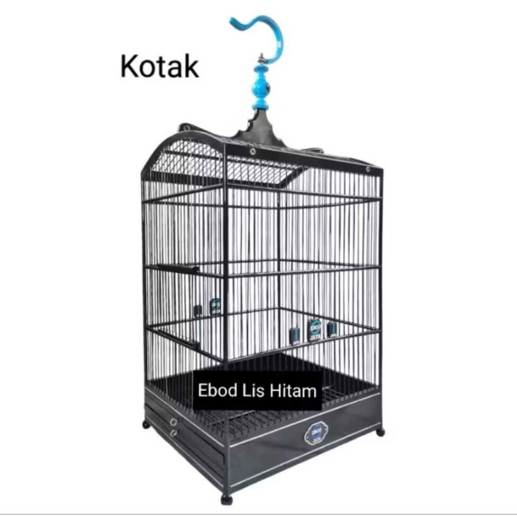(GOJEK) KANDANG SANGKAR KOTAK EBOD LIS HITAM