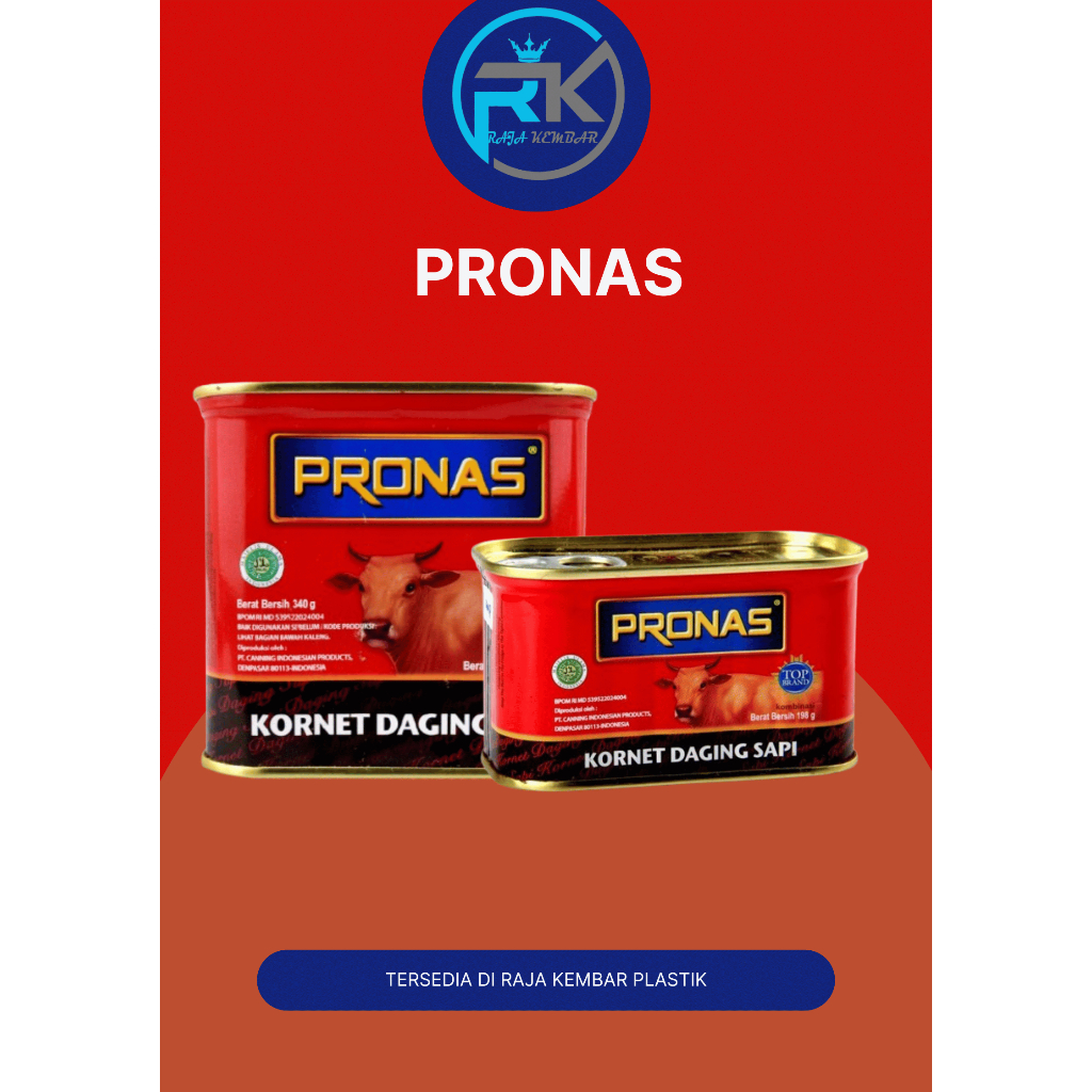 

Pronas Corned Beef 340gr, 198gr | Harga Murah, Pengiriman Cepat