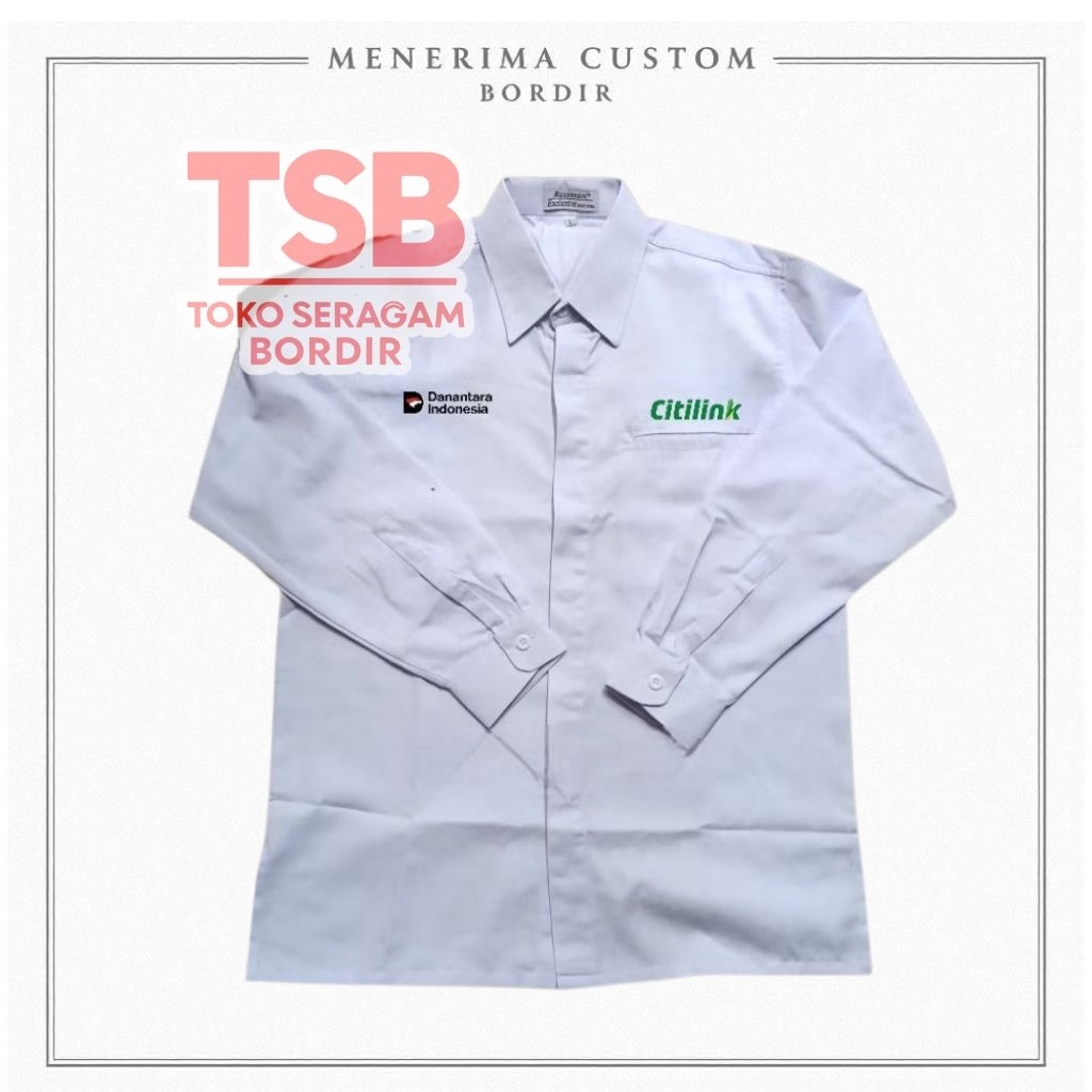 Kemeja Danantara Indonesia Citilink Seragam Kemeja Danantara Citilink Bordir Komputer (Bisa Request 