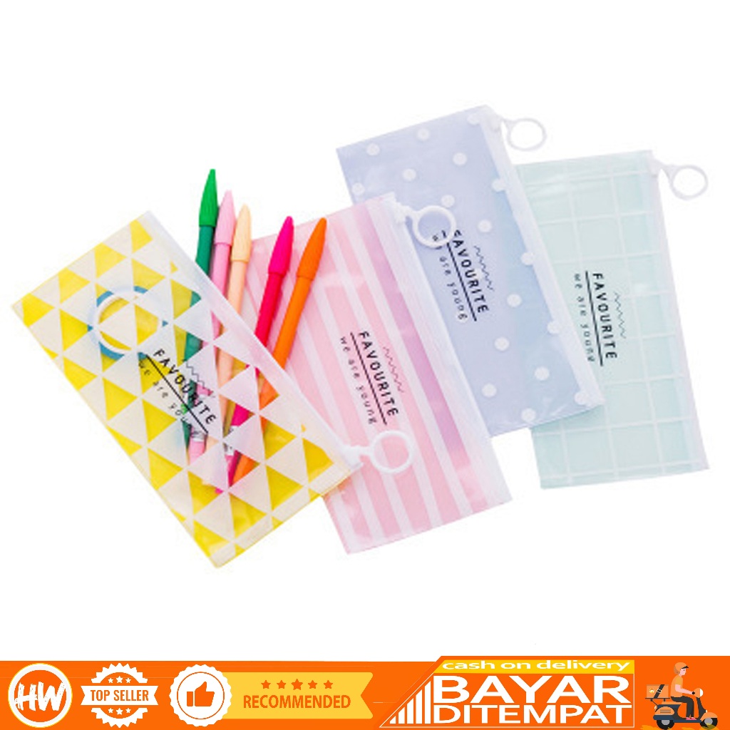 

HaiWai COD Tempat Pensil Ziplock Karakter Transparan Love Tempat Kosmetik Pouch Ziplock Karakter Serbaguna STY36