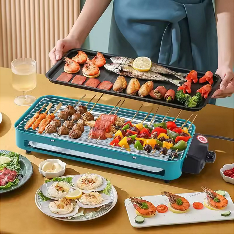 Panggangan BBQ Listrik / Pemanggang Serbaguna / Alat Panggang Daging Dan Ikan