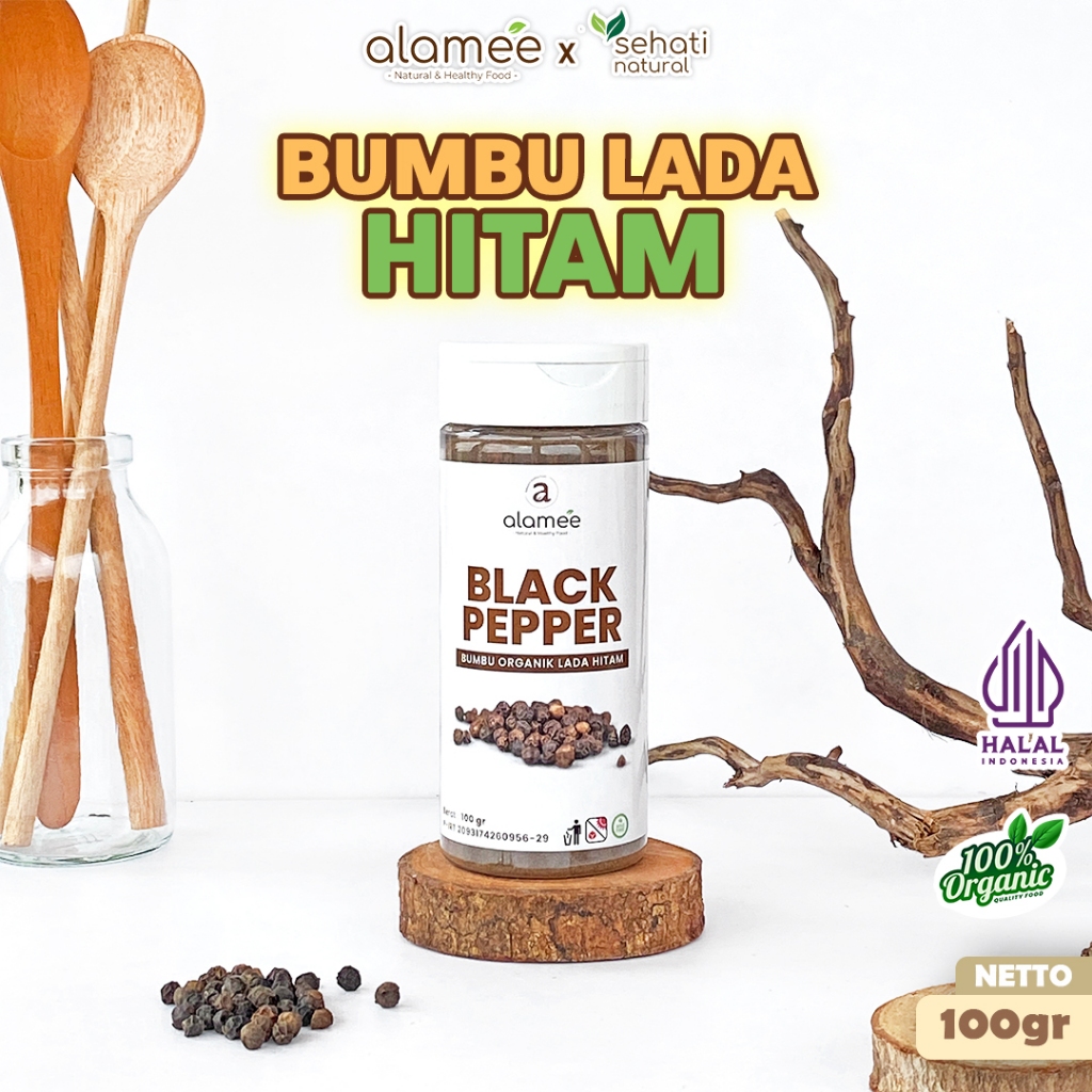 

ALAMEE Bubuk Lada Hitam Blackpepper Seasoning Powder Bubuk Black Pepper Bumbu Dapur Masak 100g