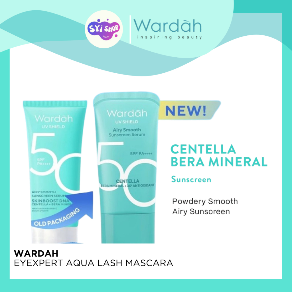 Wardah UV Shield Airy Smooth SPF 50 PA++ - Sunscreen Serum Ringan & Matte untuk Wajah Berminyak