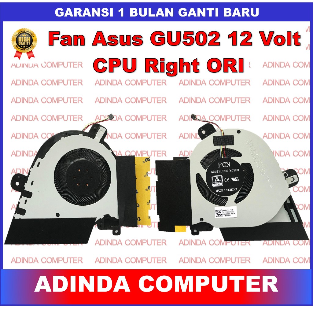 Fan Asus ROG Zephyrus GU502 GU502GV GU502GW GU502LV GU505 12V CPU ORI