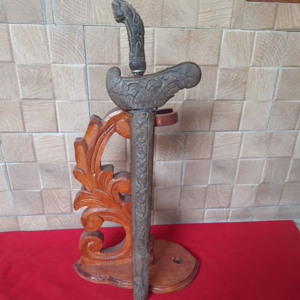 Keris Nogo Sosro Luk 9 Full Kinatah Kuningan,Garapan Halus