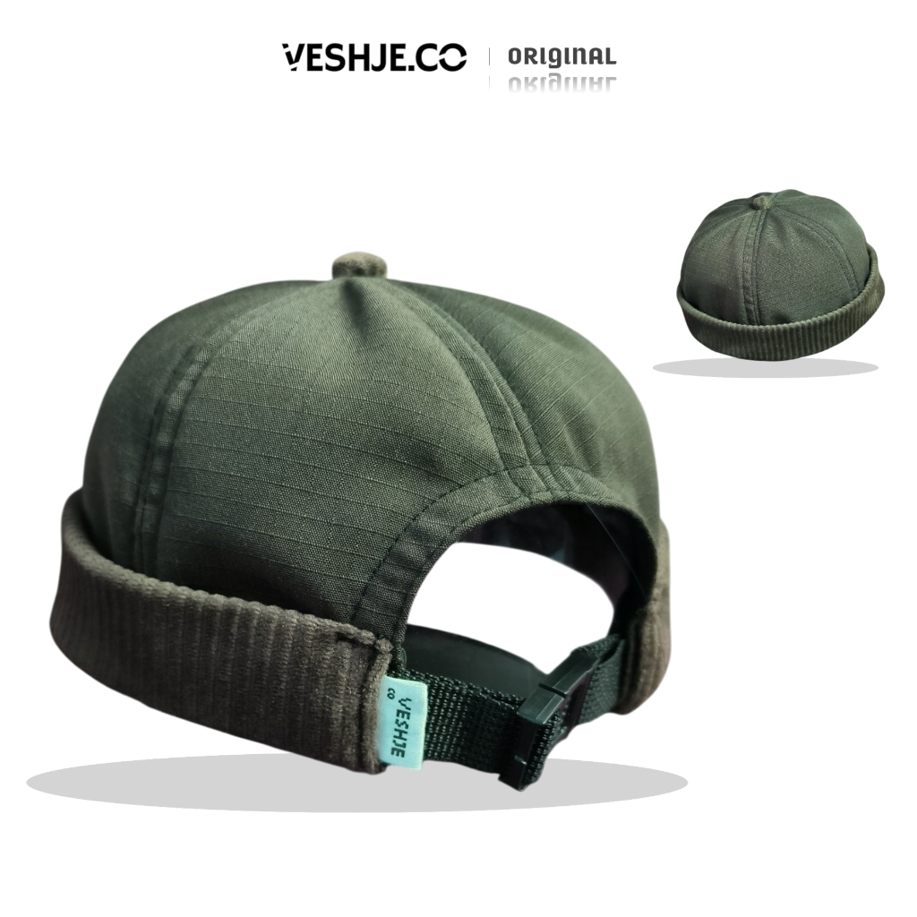 VESHJE.CO Miki Hat Peci Klasik Hijau Army