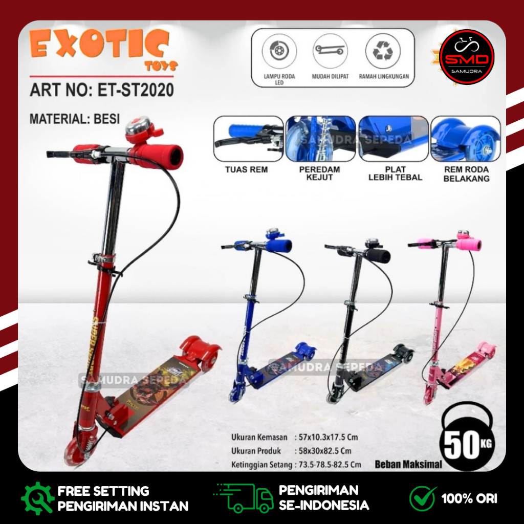 Skuter Scooter Anak Merk Iora ST09 // EXOTIC ST 2020 // EXOTIC ST 2009 Murah BDG