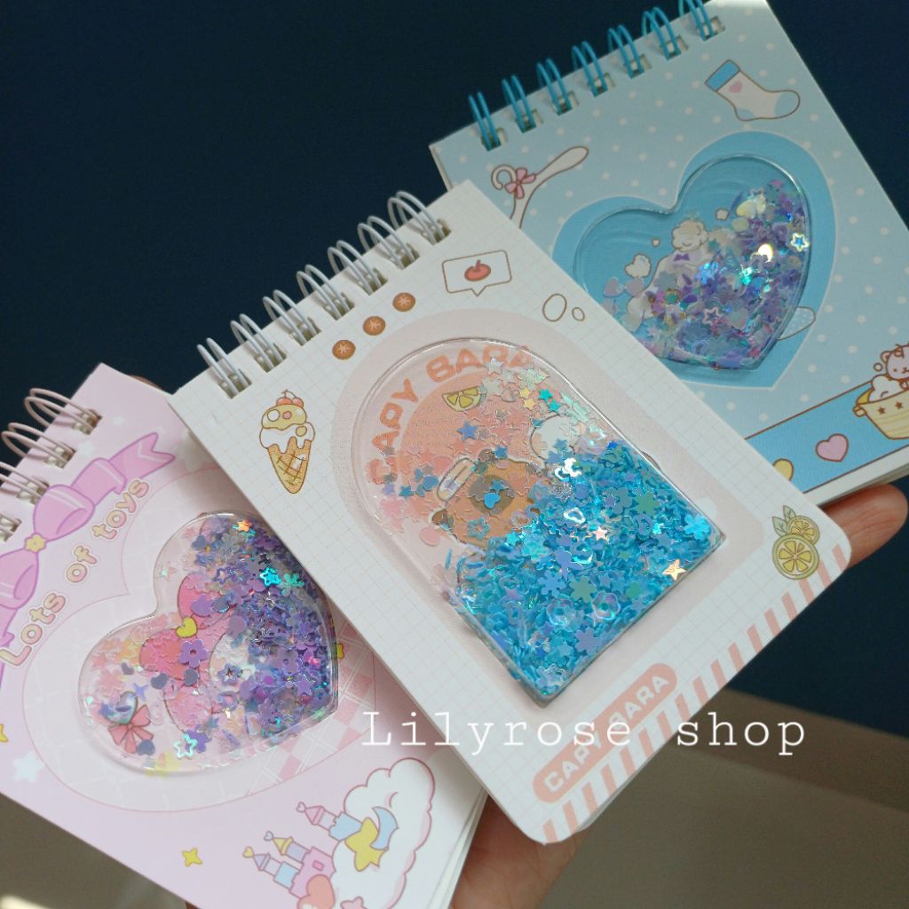 

Note A7 vertical cover glitter FX1004 SAN*** CAPYBARA