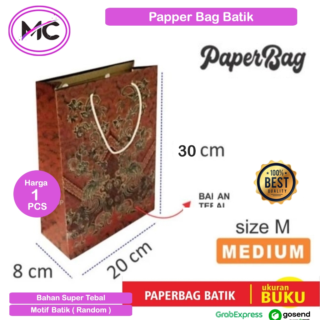 

Tas Souvenir Papper Bag Batik Tas Shopping Bag Tas Kado Papperbag Motif Eco Friendly Tote Goodie Tas Belanja Kertas Ramah Lingkungan