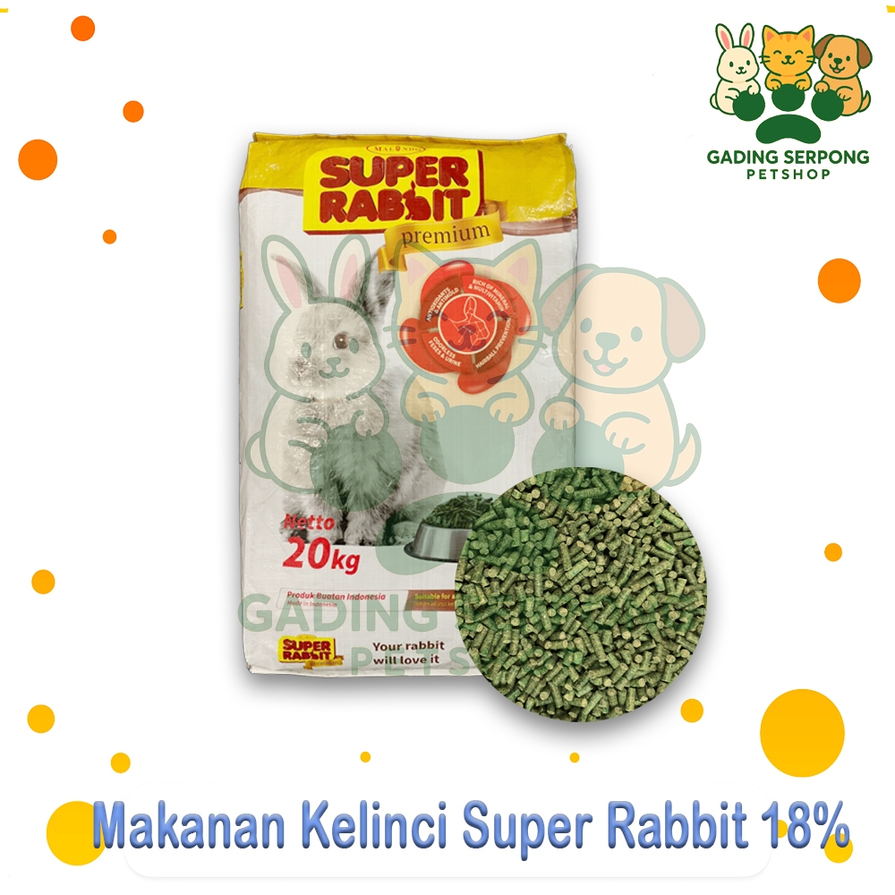 Pelet Kelinci Super Rabbit 18  20kg -Makanan Pakan Kelinci 20 kg Super Rabbit