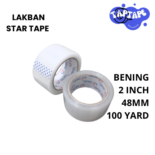 

LAKBAN STARTAPE BENING 2” OPP TAPE SELOTIP 48 MM 100 YARD 2 inc