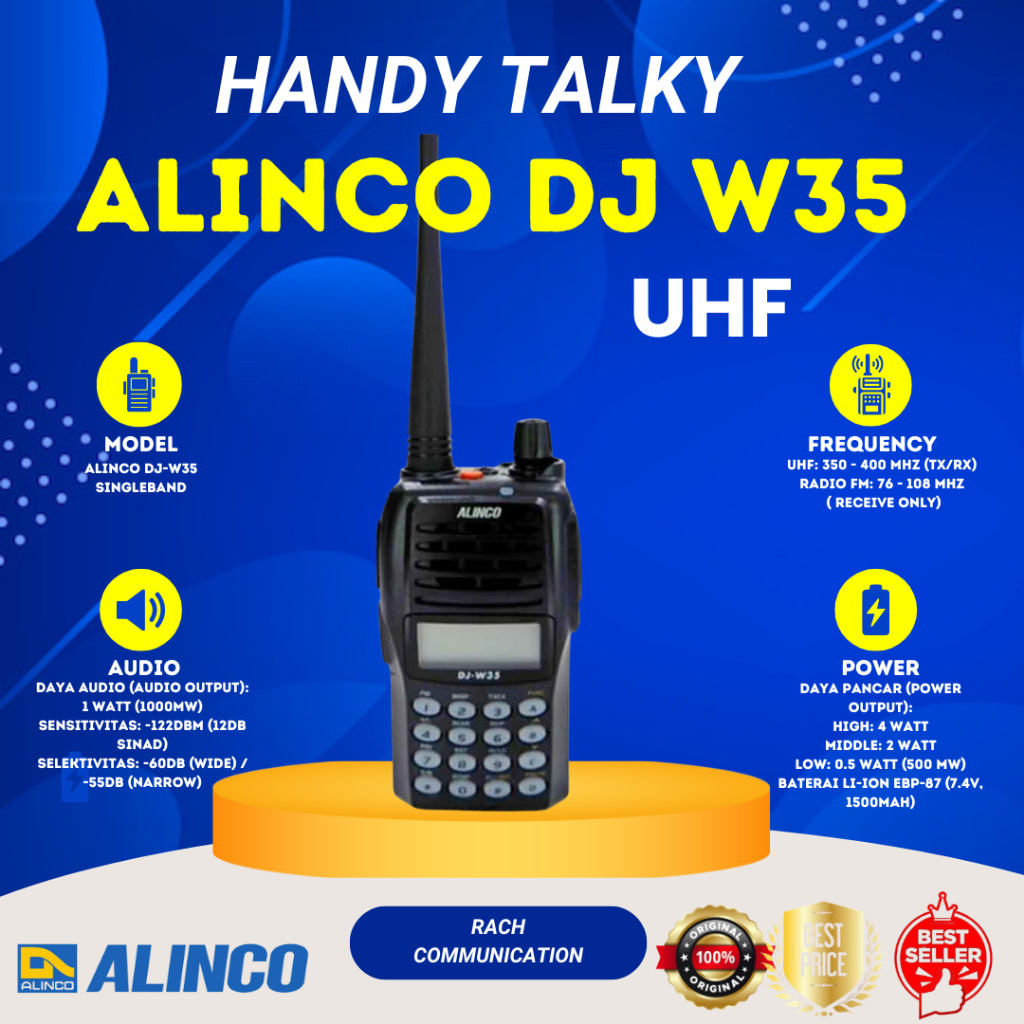 JUAL HANDY TALKY ALINCO DJ-W35 - HT ALINCO DJ W35