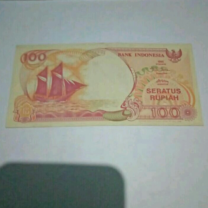 UANG KUNO ORIGINAL 100 Rupiah seri kapal pinisi