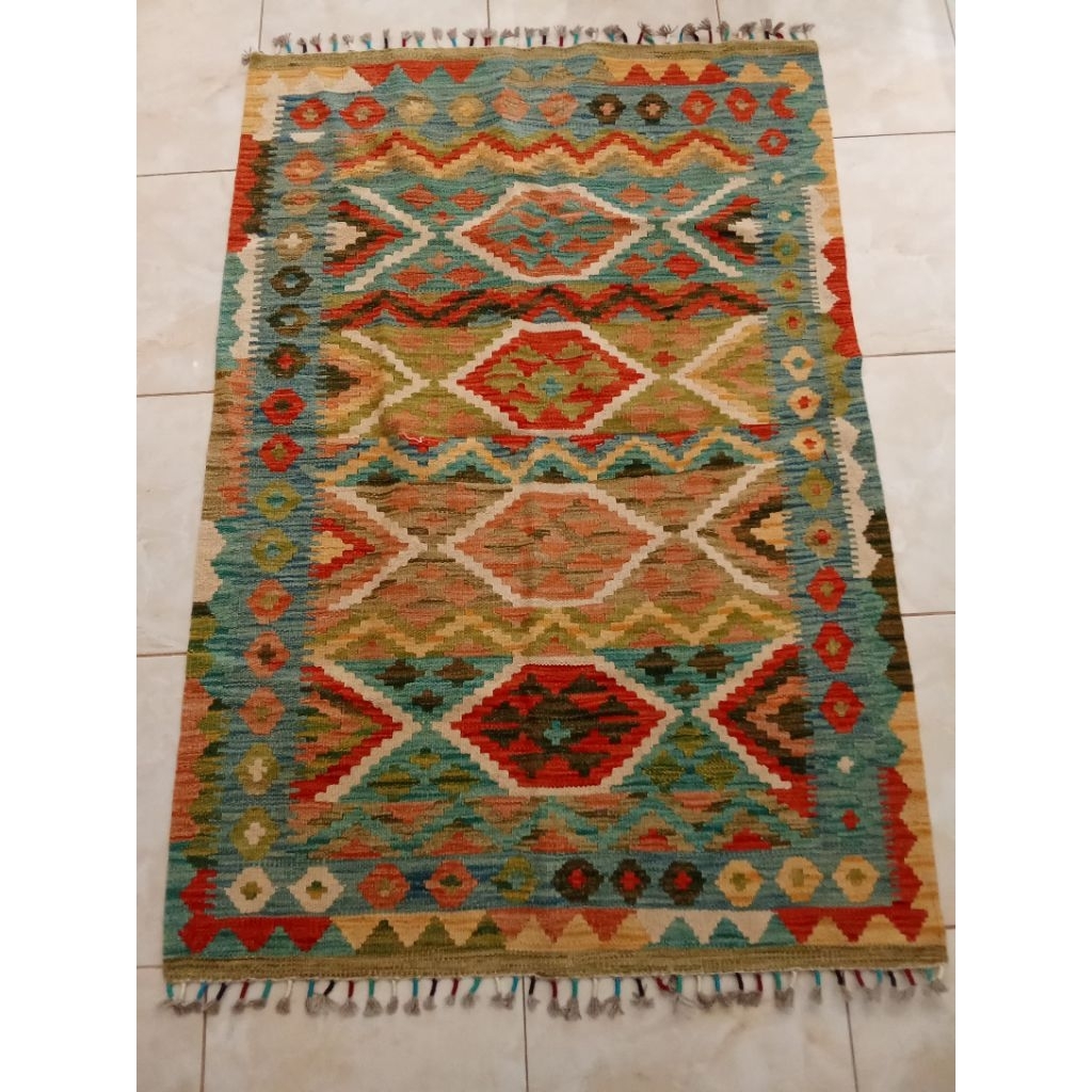 B32 KILIM TURKI 100% HANDMADE 146x100cm / KILIM KARPET TURKI ORI LIMITED