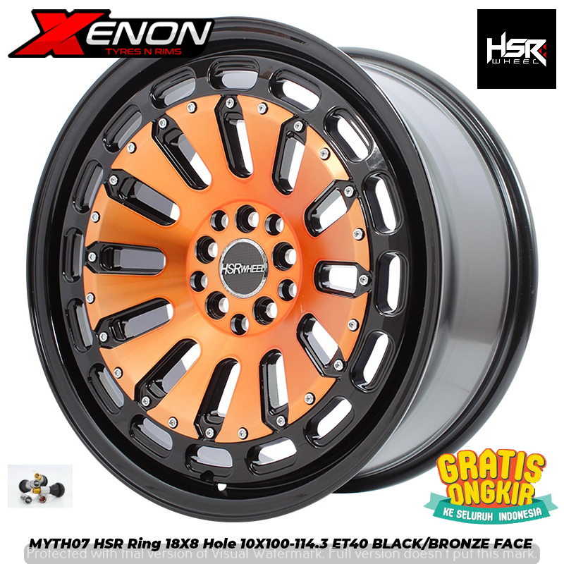 Velg Racing R18 HSR Myth 07 Pcd 5x100 5x114,3 Ring 18 Buat Mobil New Avanza Xenia CRV Xtrail Captiva