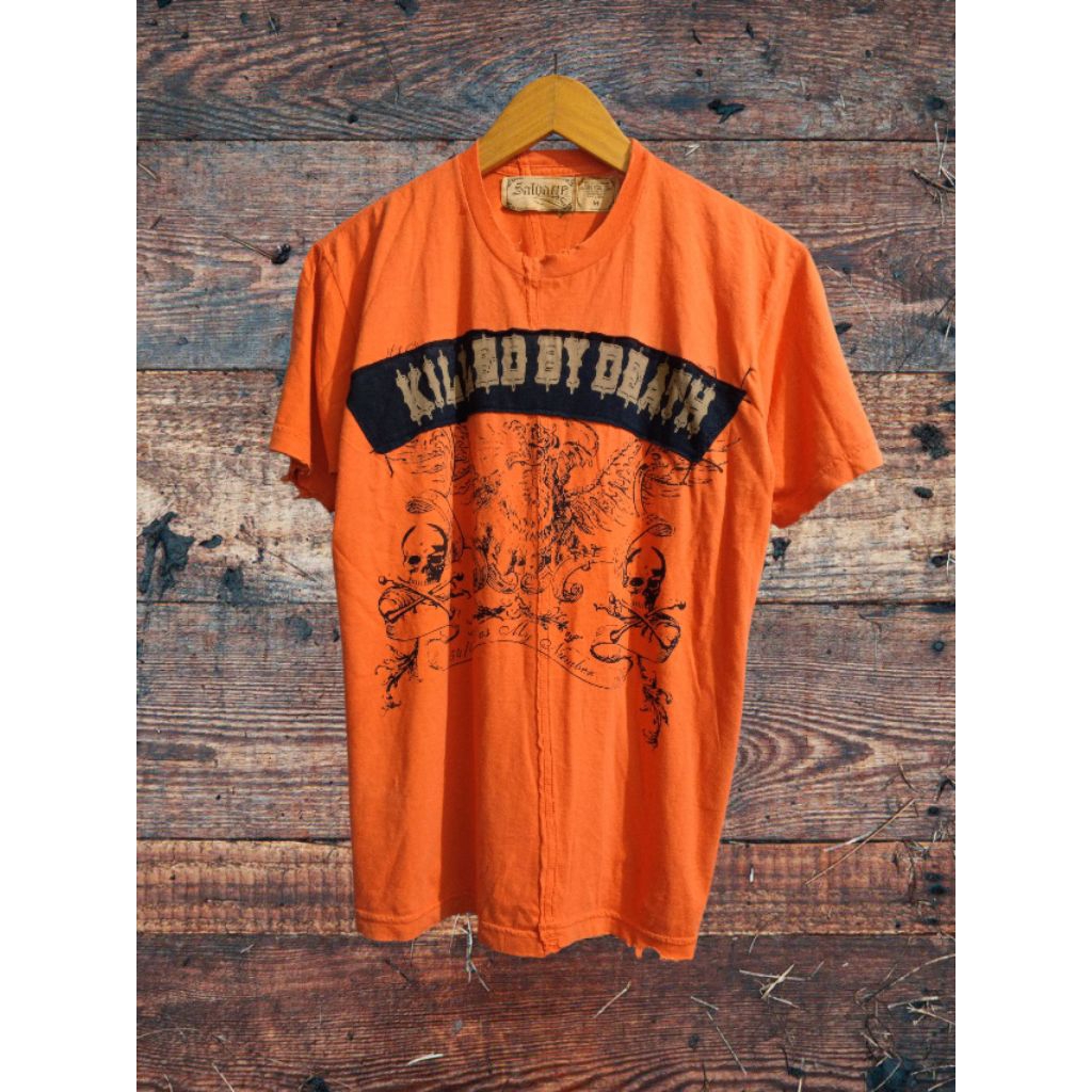 Y2K Salvage usa "Killed By Death" Grunge vintage tees
