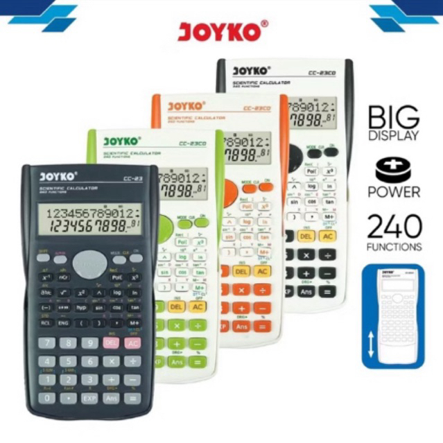 

CC23CO Kalkulator Ilmiah Sin Cos Joyko CC-23co / CC 23 Warna SCIENTIFIC Calculator Color