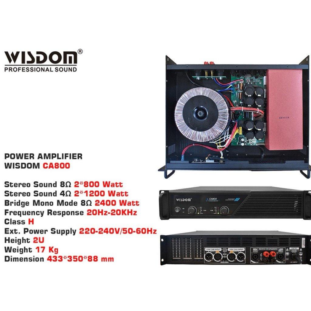 Power Amplifier Wisdom CA 800 Original Wisdom