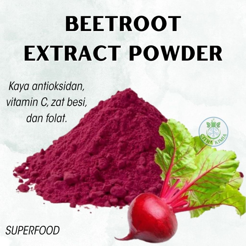 

Beetroot Extract Powder 25gr - Super Food High Antioxidant - Bubuk Ekstrak Buah Bit Premium