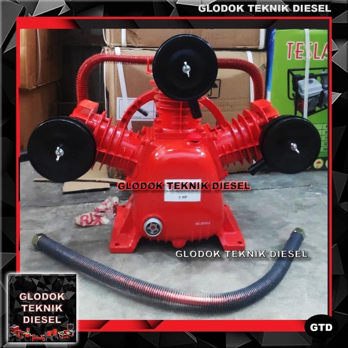 KEPALA KOMPRESOR 2 HP / BARE COMPRESSOR HEADPUMP AIR COMPRESSOR 2 HP