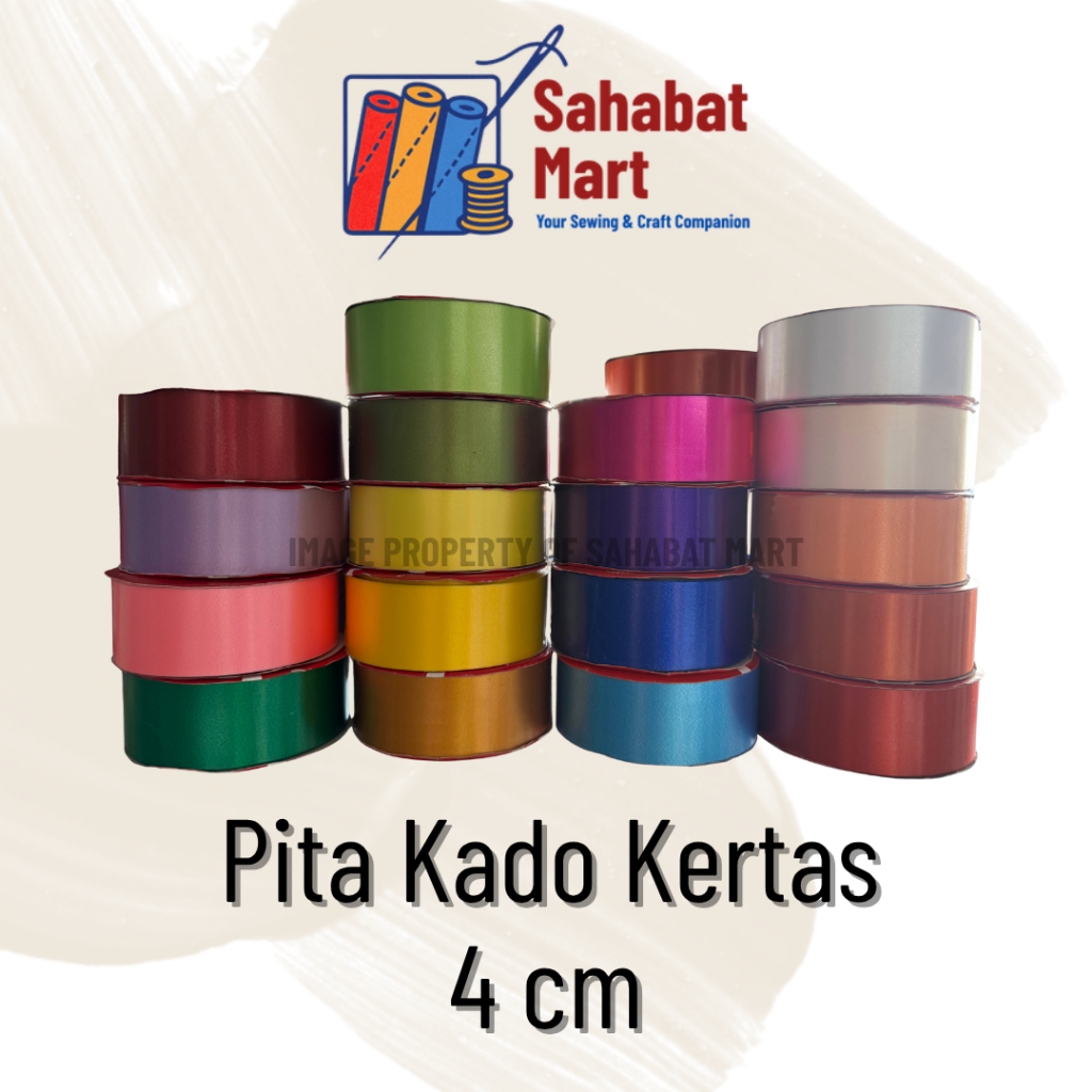 

Pita Kado Plastik Jepang 4cm – Pita Hias Hadiah, Dekorasi, Souvenir, Craft