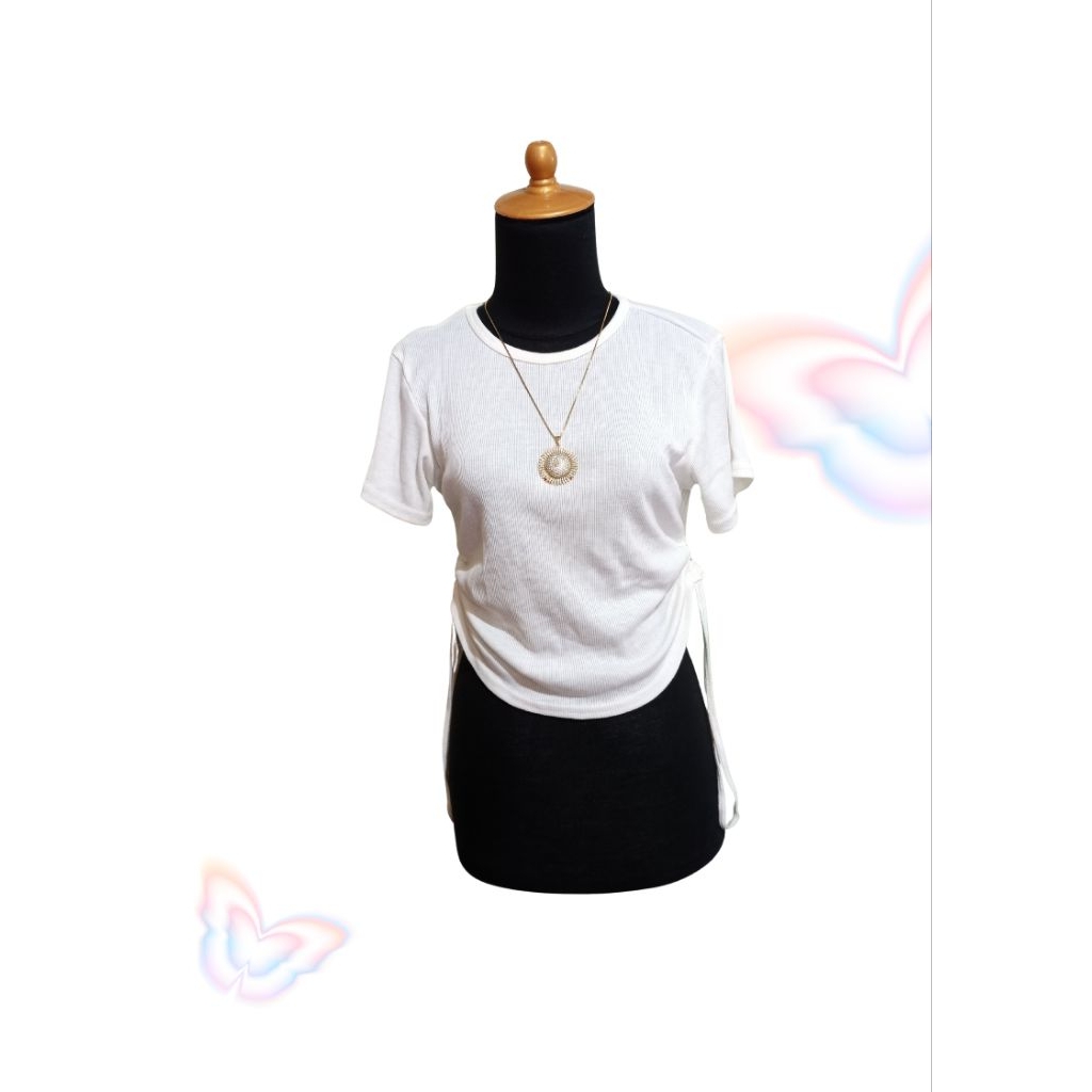 Baju Atasan Crop Top Tali Serut