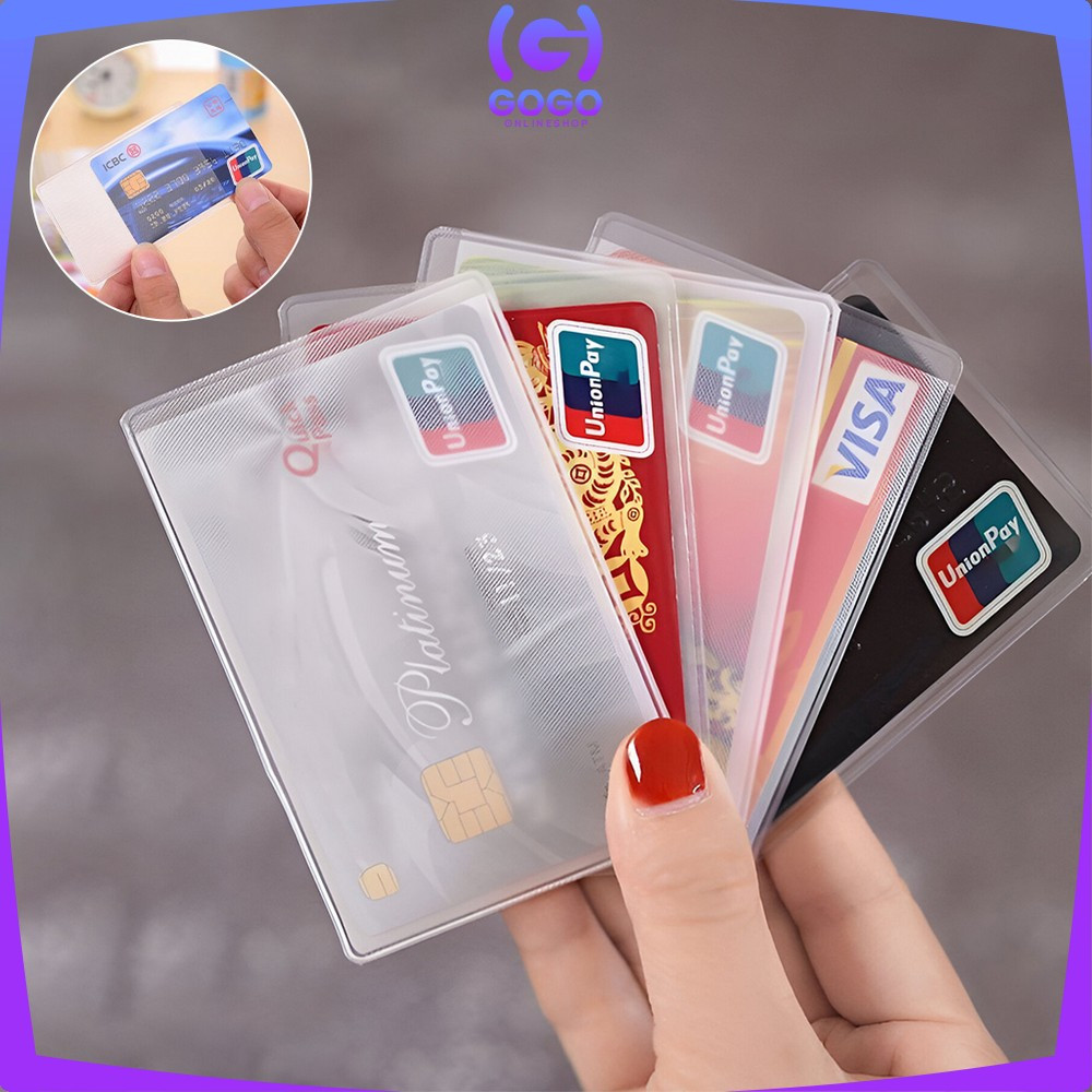

EC GOGO-C1203 Plastik Pelindung Kartu ATM SIM KTP Transparan Sampul Cover Anti Gores / Sarung Pelindung Credit Card Tahan Air Serbaguna